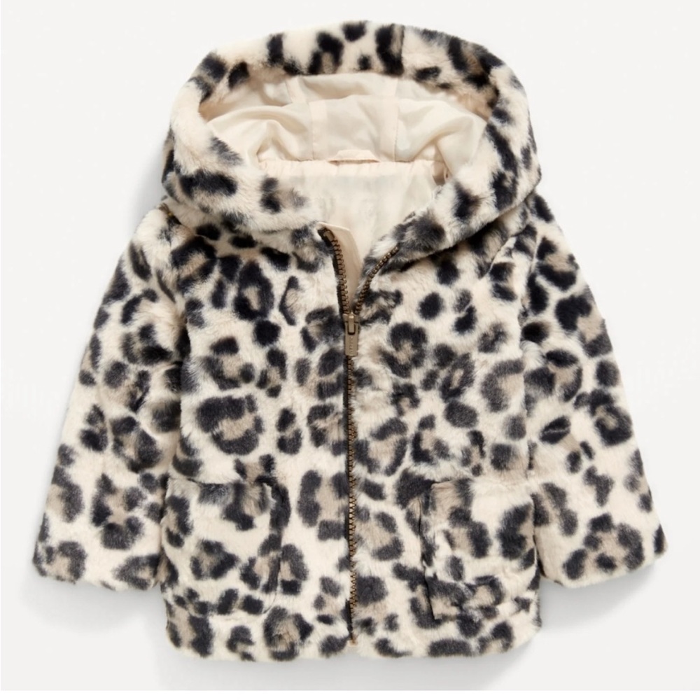 Animal print jacket baby girl